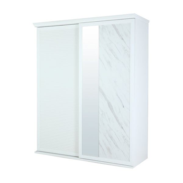 VENATINO Tủ Quần Áo Cửa Trượt 184x67x223.8 cm Màu Trắng