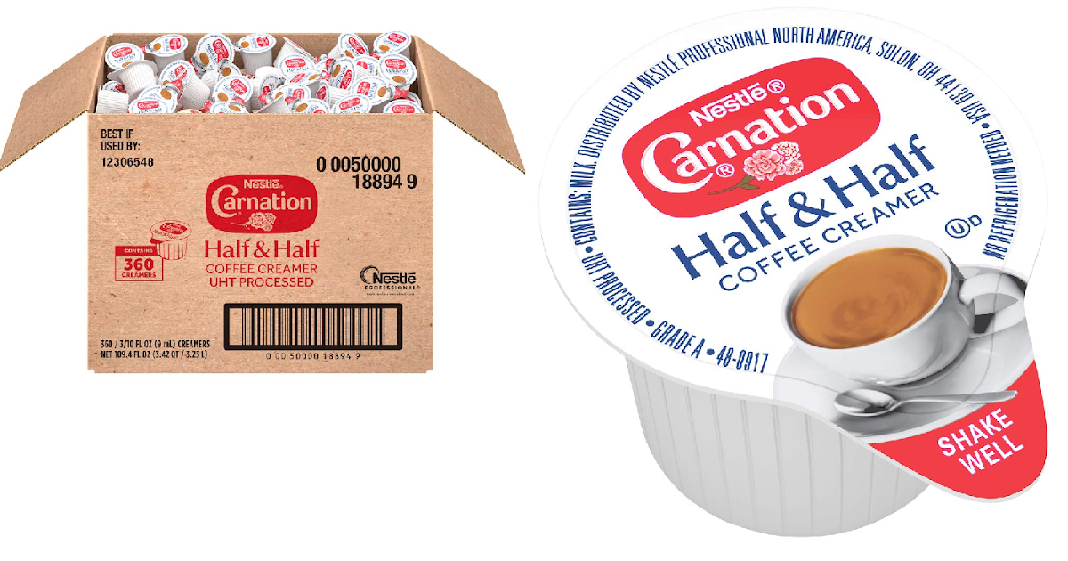 360 Carnation Half & Half Liquid Creamer Singles 10.87 (Reg 21