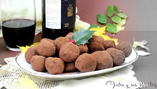 JULIA Y SUS RECETAS: Trufas de chocolate al vino tinto
