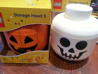 Lego storage heads halloween pumpkin