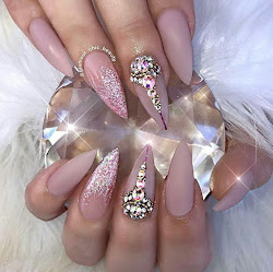 nail nails glitter designs swarovski inspirational manicure bling glamour chic blogthis email vibbi