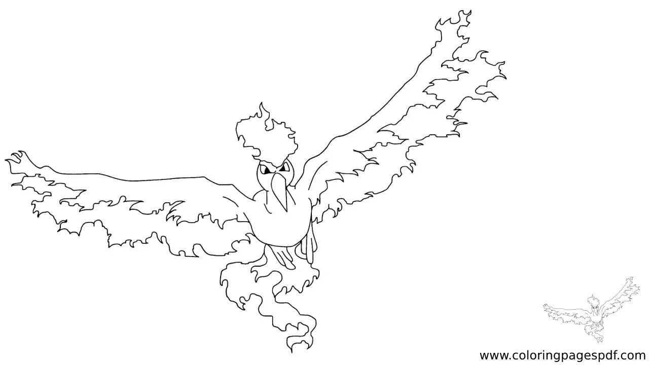 Coloring Page Of Moltres
