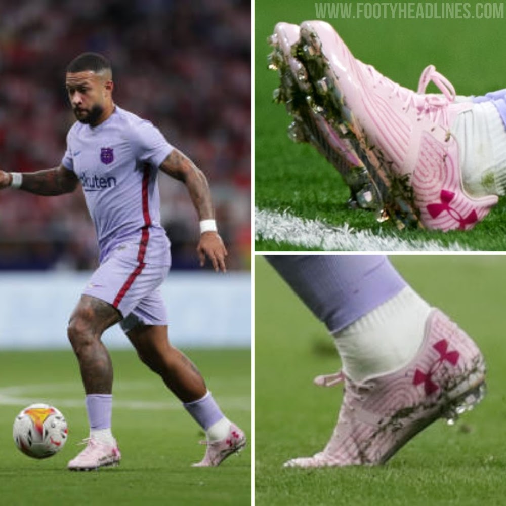 Memphis Depay Debuts Pink Under Armour Boots - Footy Headlines