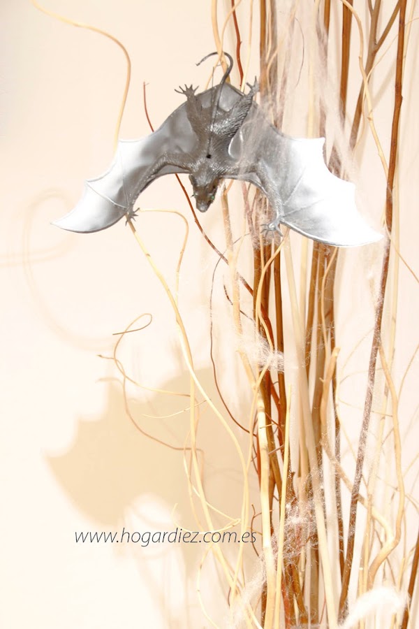 Halloween murciélago tela de araña