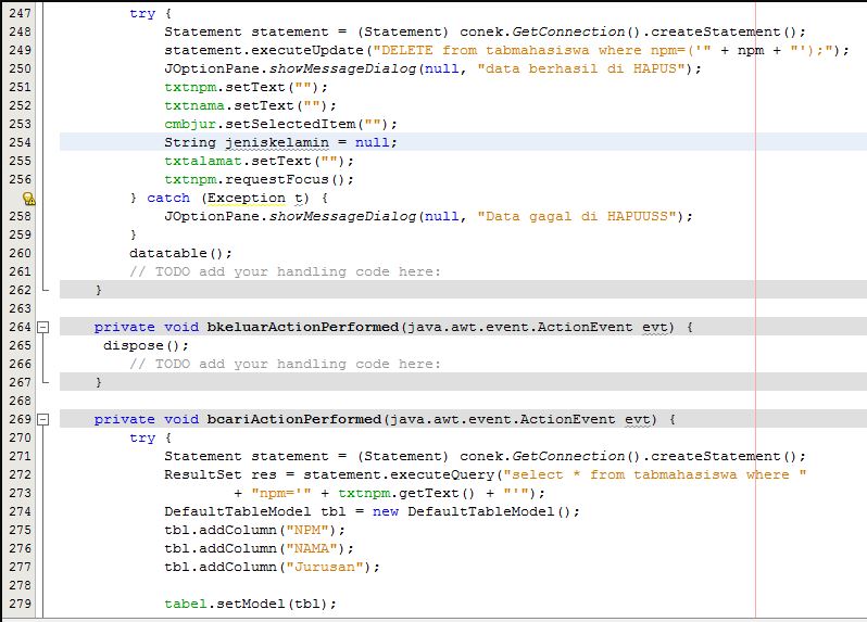 Contoh Program Java Sederhana Mengelola Data Mahasiswa - Aplikasi Java ...