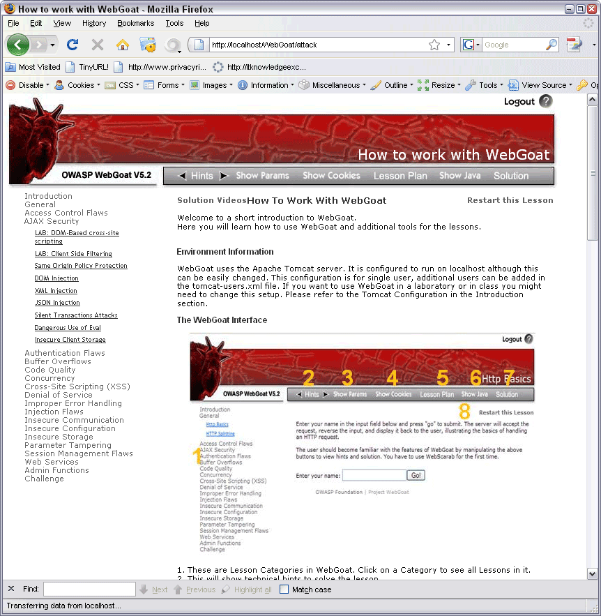 OWASP Goat Learn  Application Security Concepts The World of
