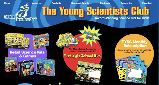 Young Scientist Club website screenshot