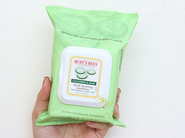 a photo of Burt's Bees Cucumber & Sage Facial Cleansing Towelettes