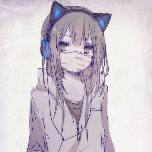 anime girls with face mask Animoe