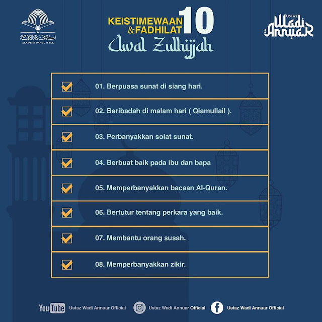 KEISTIMEWAAN & FADHILAT 10 Awal Zulhijjah selamat datang zulhijjah bulan penuh berkat raya korban