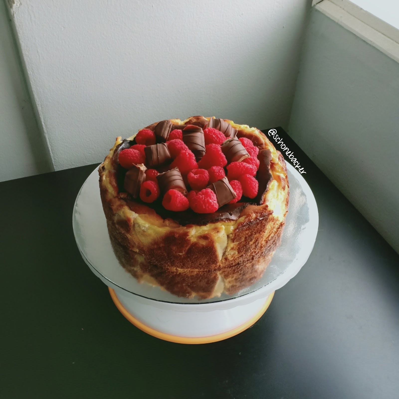Raspberry Basque Burnt Cheesecake