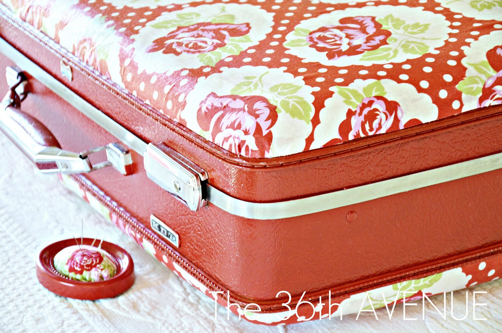 Mod Podged Fabric Suitcase! The 36th AVENUE