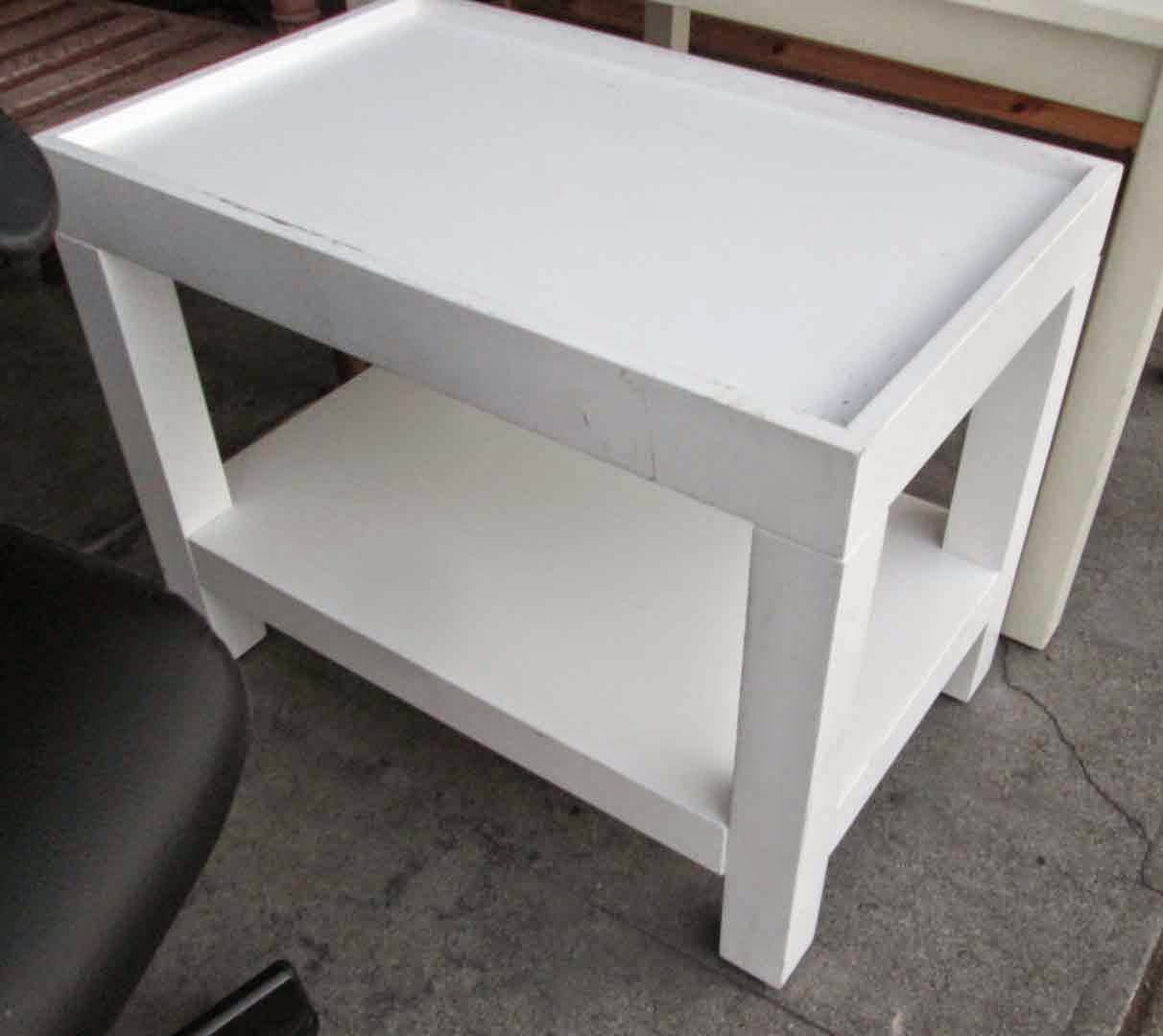 UHURU FURNITURE & COLLECTIBLES: SOLD White West Elm End Table - $30