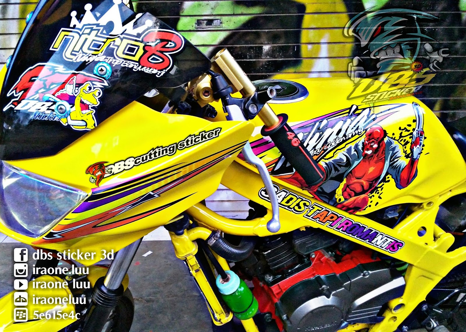 Kumpulan Gambar Cutting Sticker Kartun Motor Ninja Rr | Modif Sticker