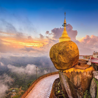 Kyaiktiyo Pagoda in Myanmar.