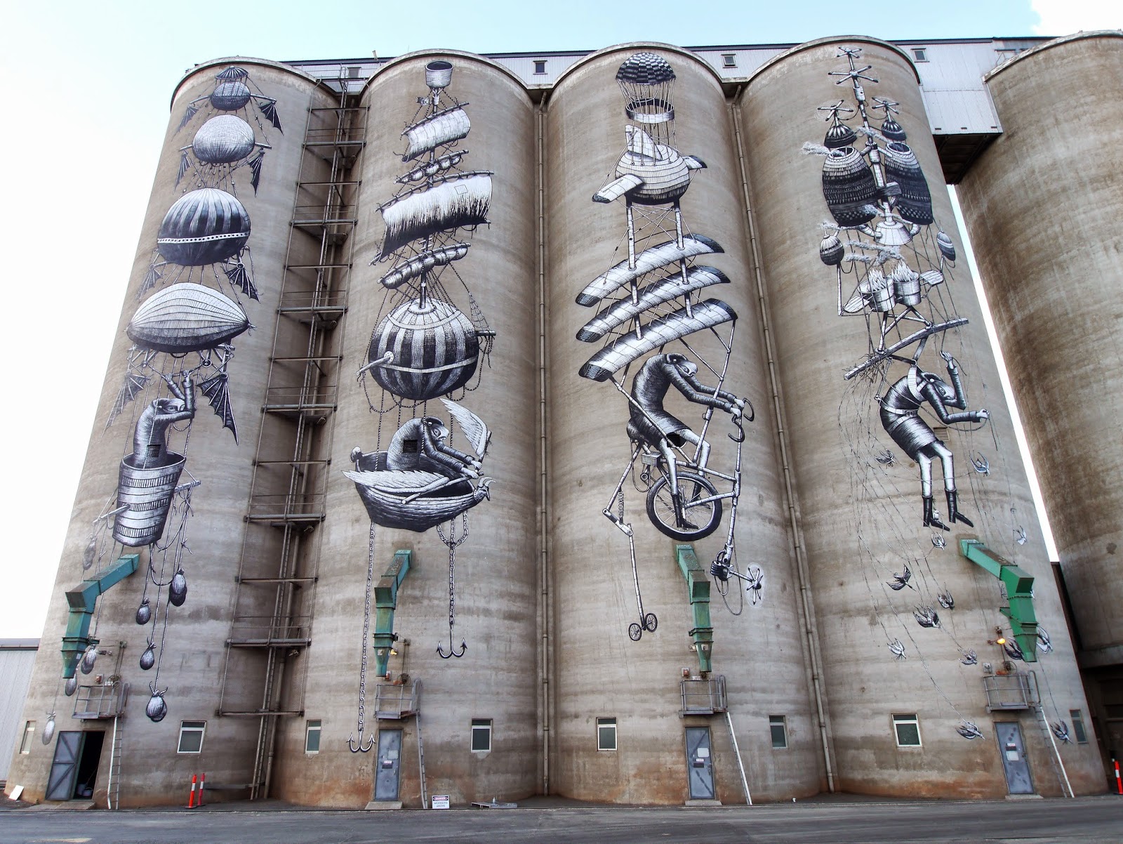 phlegm Northam grain silos, Western Australia.
