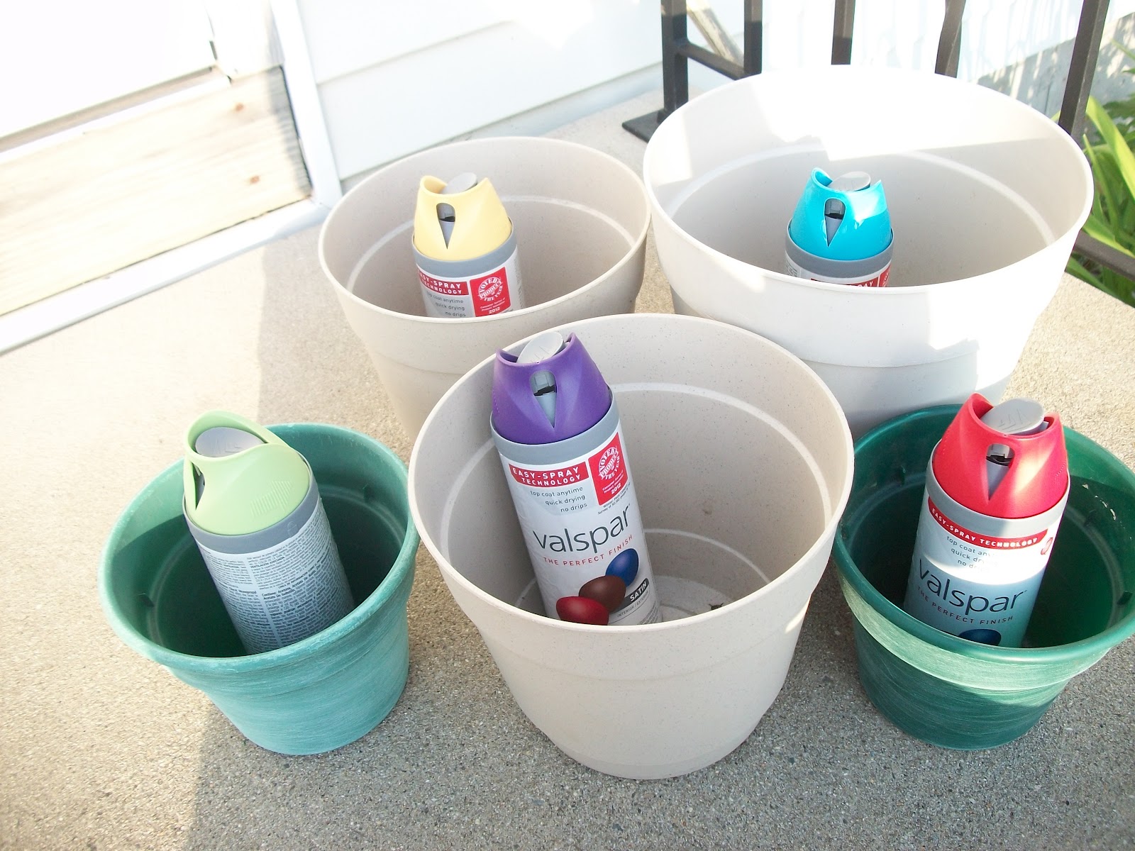 Poirier Tipsy Plant Pots and Valspar Spray Paint