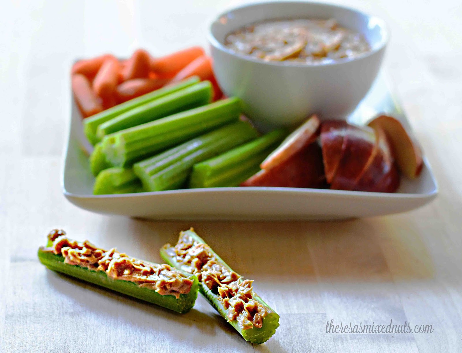 Theresa's Mixed Nuts Peanut Butter Dip For After School Snacking
