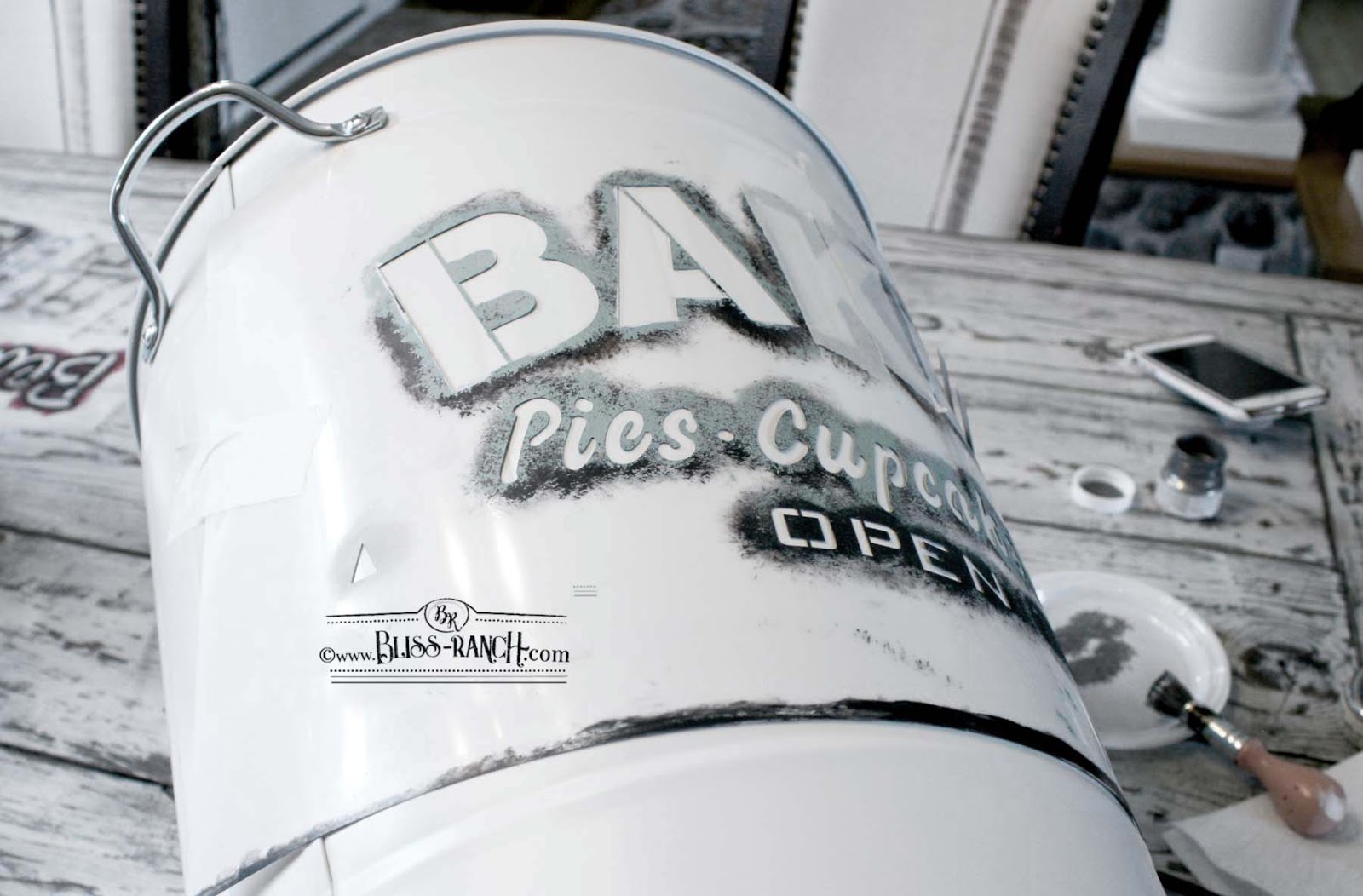 Bliss Ranch White Ikea Bin Turned Dog Food Container