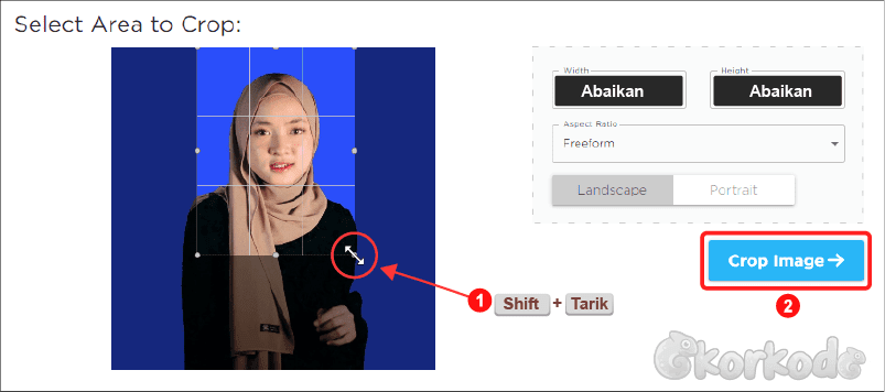 Ubah ukuran foto online