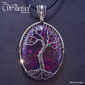 Wire Weave Bale - Tree of Life - Purple Orgonite