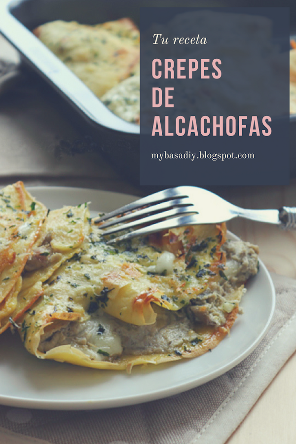 RECETA PASO A PASO SALUDABLE COMIDA CREPES ALCACHOFAS RICOTTA JAMÓN SERRANO COCINA VERANO LIGERA