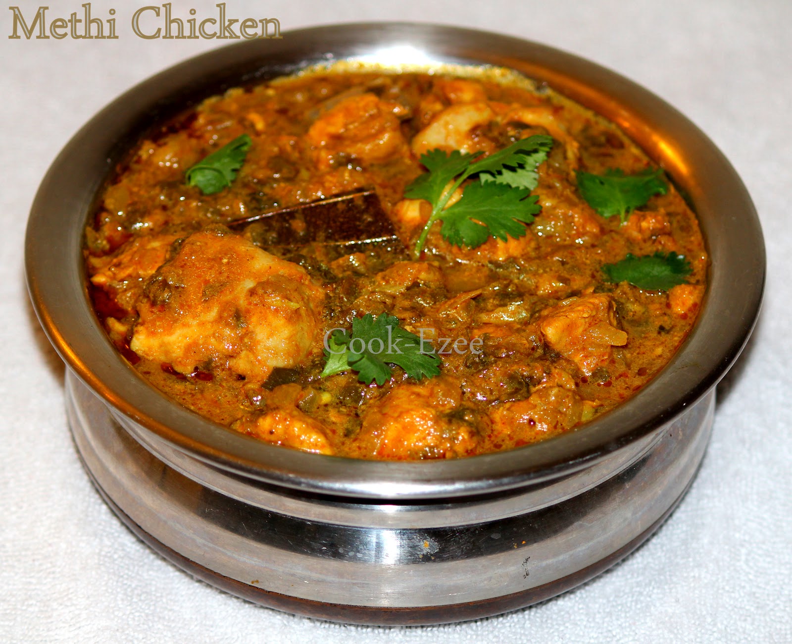 COOKEZEE Methi Murgh/Methi Chicken/Chicken with Fenugreek leaves