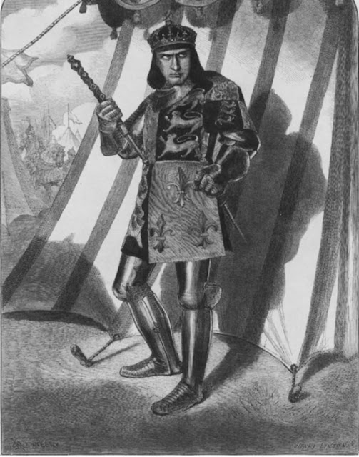 Эдвин Бут в роли Ричарда III.  Гравюра Генри Линтона.  Англия, 1872 год Folger Shakespeare Library