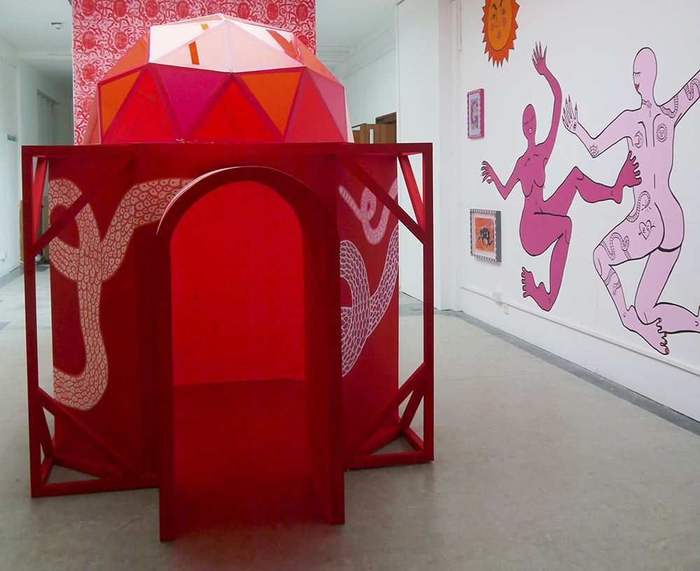 Top 5 from DJCAD Degree Show 2017: Zoe Gibson Degree Show, Art School, Dundee Degree show, art exhibition, DJCAD Degree Show 2017, Duncan of Jordanstone College of Art and Design, colourful mural, sculpture, Zoe Gibson, Fine Art