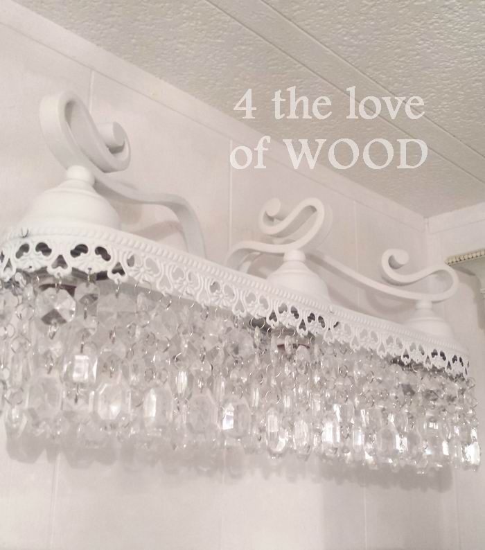4 the love of wood MAKEOVER FOR OUR BATHROOM VANITY LIGHT white with