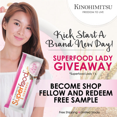 Qoo10 Malaysia Free Kinohomitsu Superfood Lady Sample Giveaway