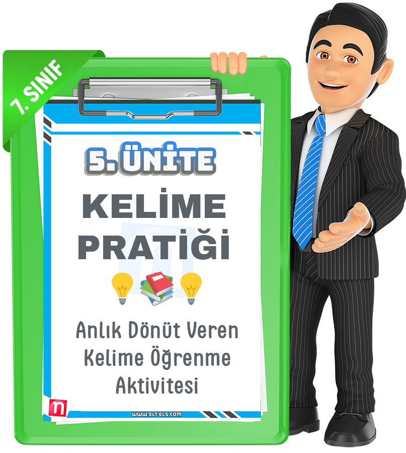 7. Sınıf 5. Ünite Kelime Pratiği | İngilizce Öğrenmenin En Eğlenceli yolu