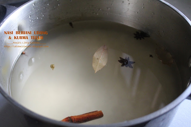 Resipi Nasi Beriani Udang & Kurma Telur