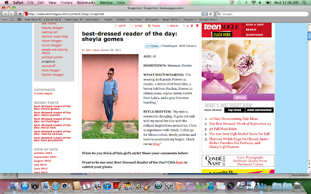 Snapshot of the Day: Featured on Teen Vogue Website