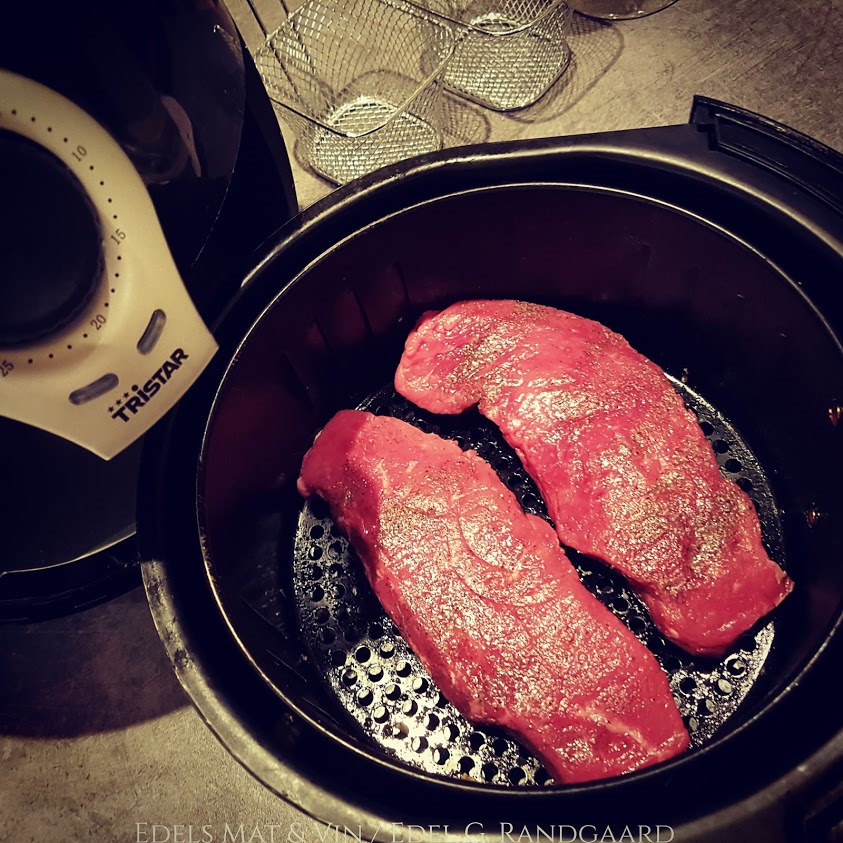 Edels Mat Biff & Pommes frites i AirFryer med salat og bearnaise
