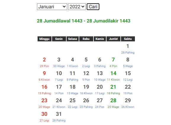 Kalender Tahun 1989 Lengkap Dengan Tanggal Jawa – DIKBUD