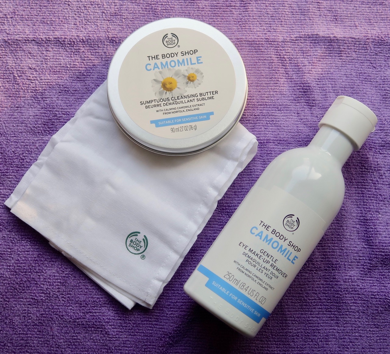 The Body Shop Camomile Sumptuous Cleansing Butter and Gentle Eye Makeup