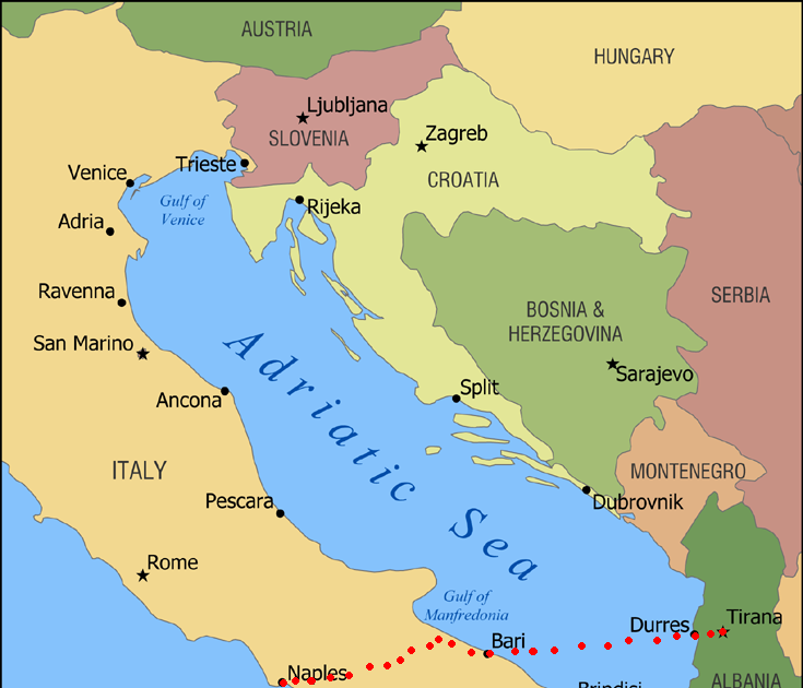 Map Of Europe Adriatic Sea - United States Map