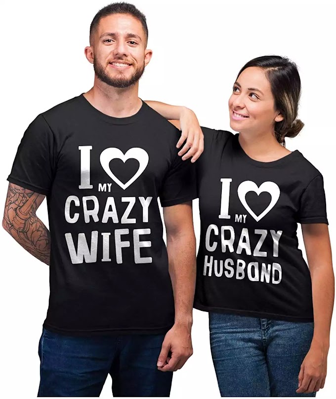 I Love My Crazy Husband and I Love My Crazy Wife matching T-shirts for ...