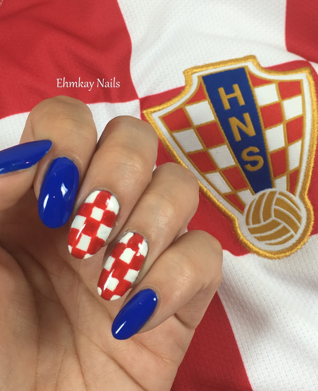 ehmkay nails Croatia UEFA 2016 Nail Art