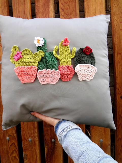 Crochet Cacti Applique - pattern release