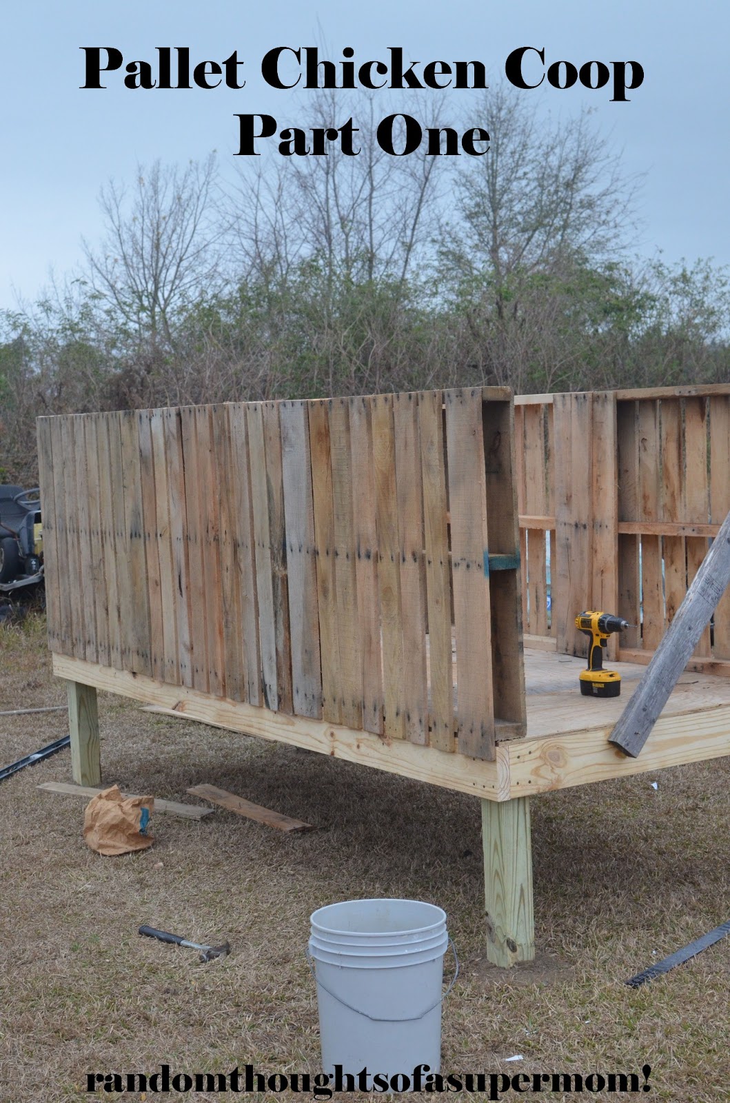 Random Thoughts of a SUPERMOM!*: Pallet Chicken Coop: Part One