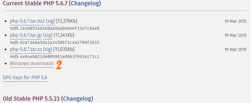 PHP on Windows
