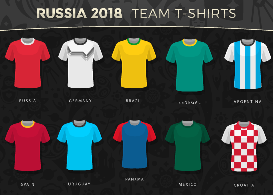 32 Camisetas de Rusia 2018 - Imágenes icónicas