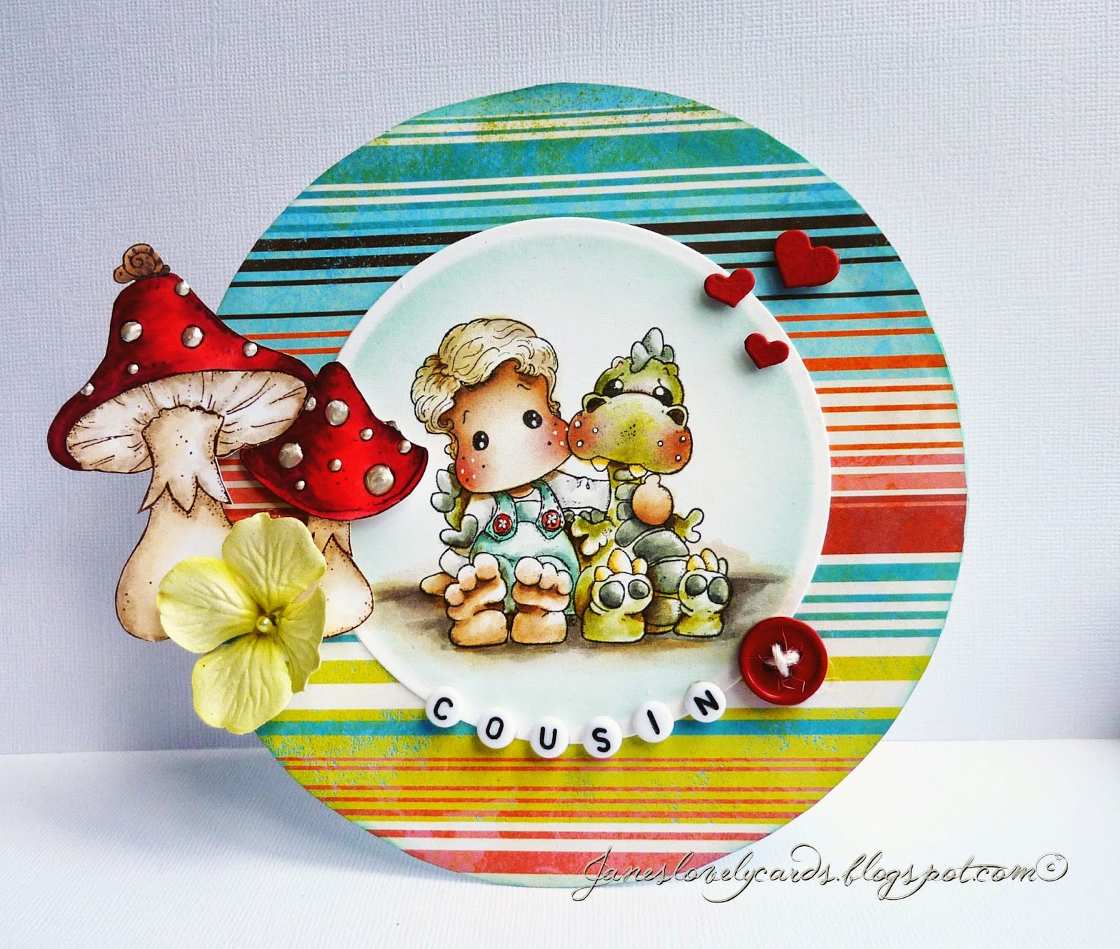 Jane's Lovely Cards Magnolia Down Under Challenges DT No Squares or