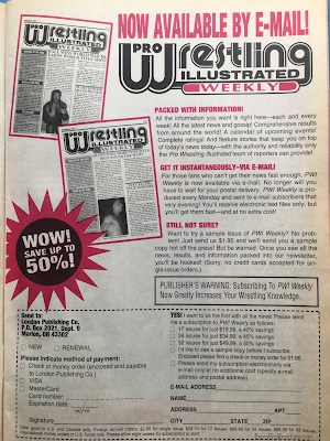 Inside Wrestling  - November 1998 - Pro Wrestling Illustrated Weekly Email Ad