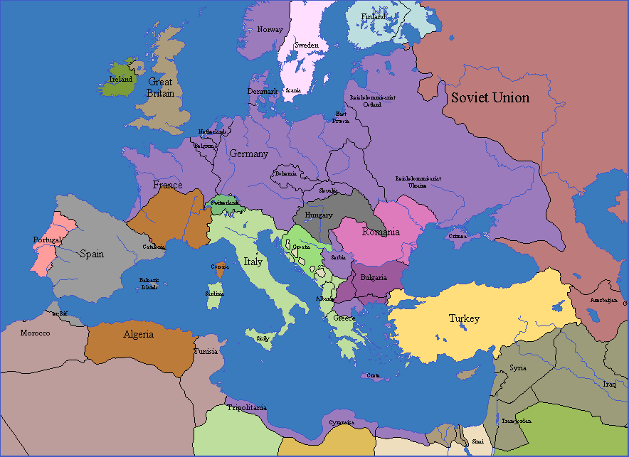 Kaart van Europa Landkaart