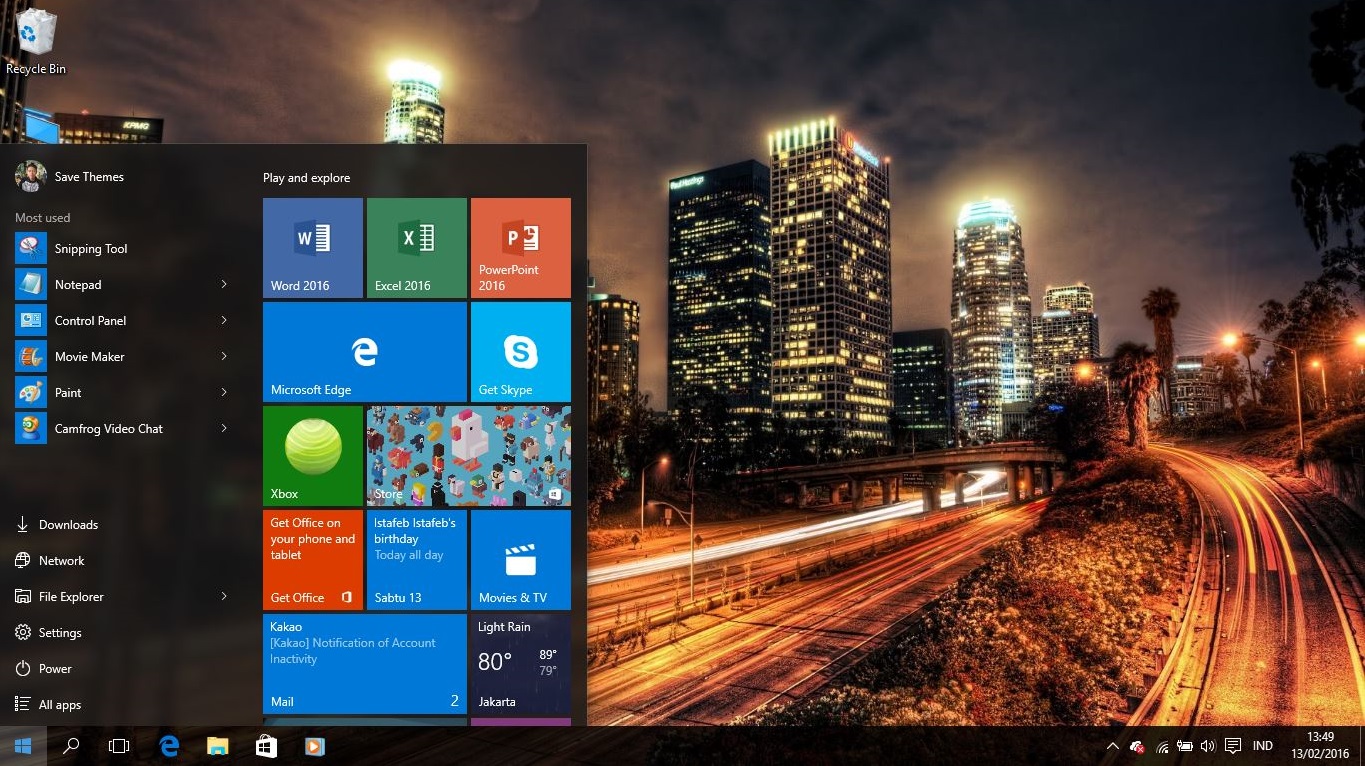 Los Angeles City Theme For Windows 7 8 8 1 And 10 Save Themes