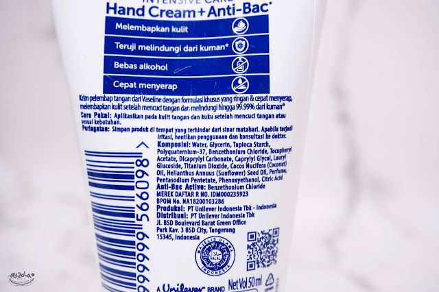 vaseline hand cream ingredients