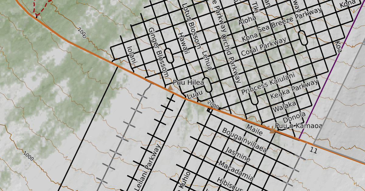 Hawaiian Ocean View Estates Lot Map Running In The Rain: Ocean View - Super-Secret Beach